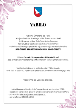 Vabilo na srečanje starejših občanov