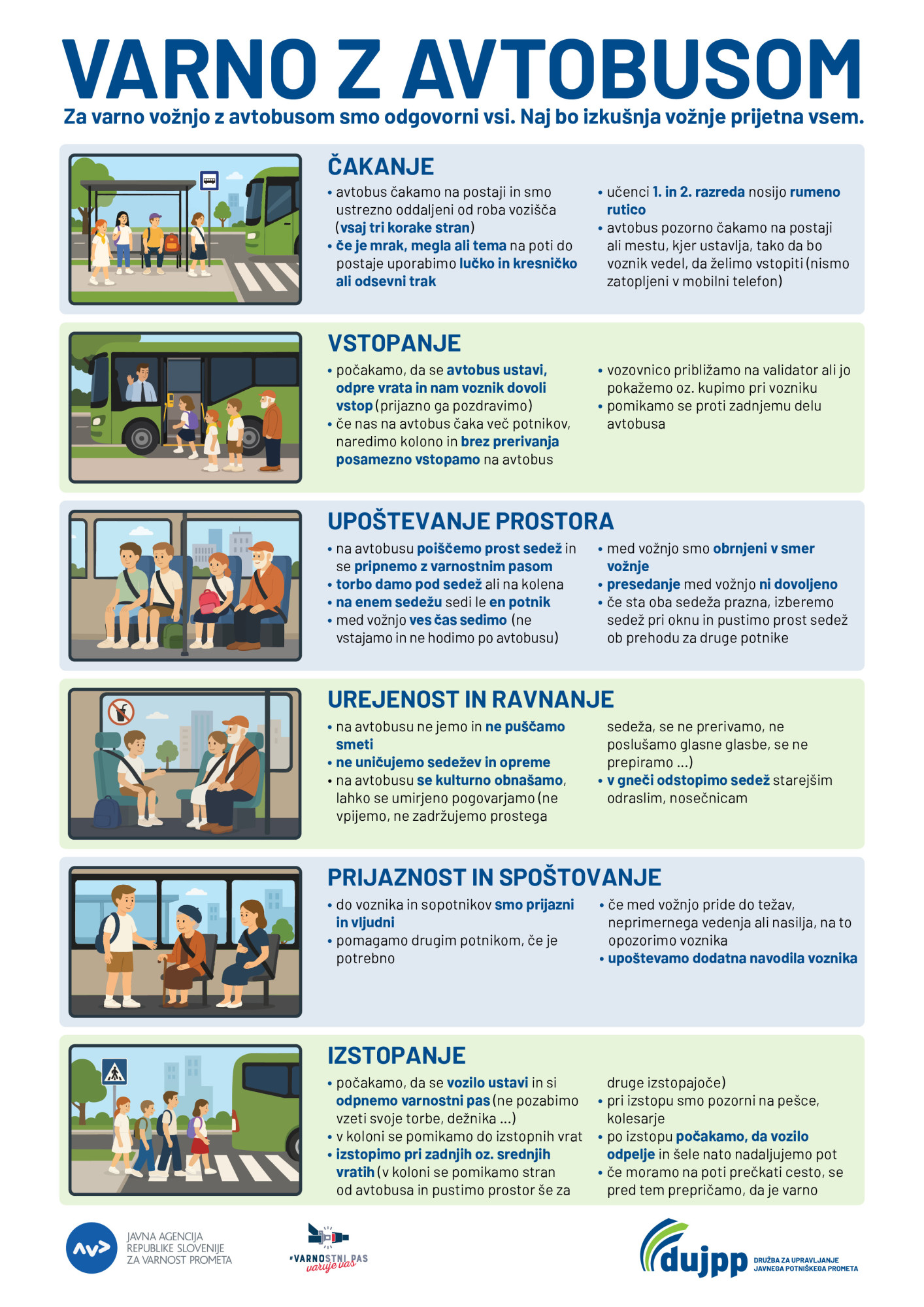 Napotki za varno vožnjo z avtobusom